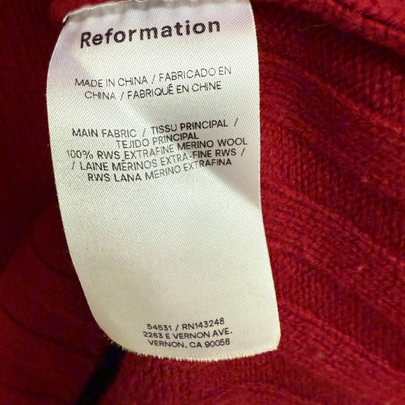 Reformation Mer Regenerative Wool Sweater - Picture 7 of 8